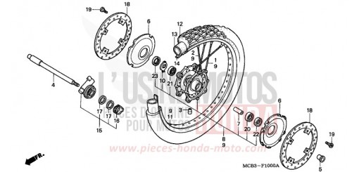 FRONT WHEEL XL650V1 de 2001